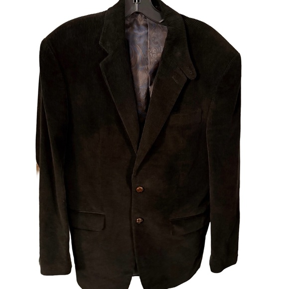 Lauren Ralph Lauren Men’s Black Corduroy Blazer W/ Elbow Patches Sz 38R